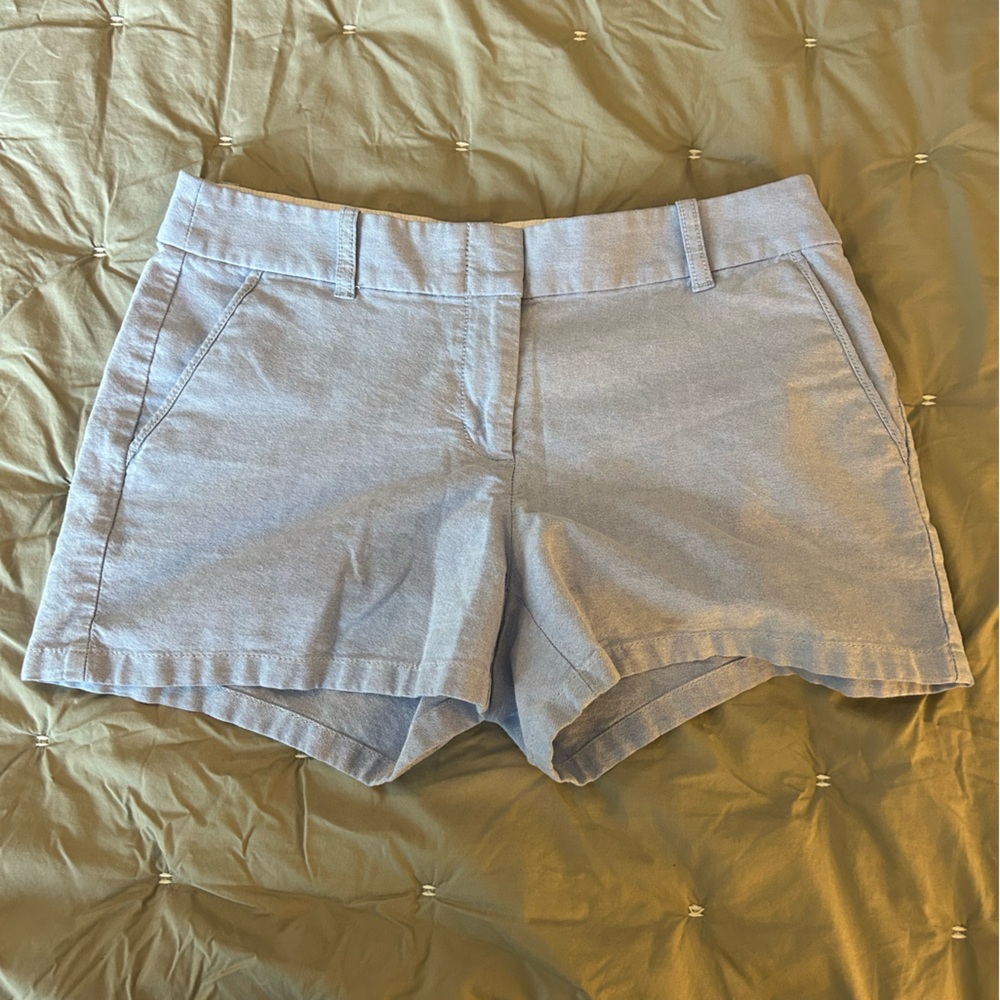 Women's Light Blue Oxford Cloth Shorts, Sz 6